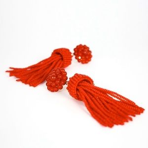 Lisi Lerch Jewelry - Red Tassel Lisi Lerch Earrings Lisi Lerch Jewelry - Red Tassel Lisi Lerch Earrings